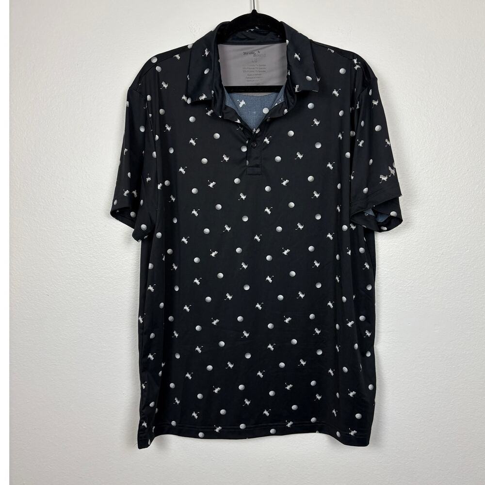 Birdie Bound Breathable All Over Print Golf Polo Shirt Large